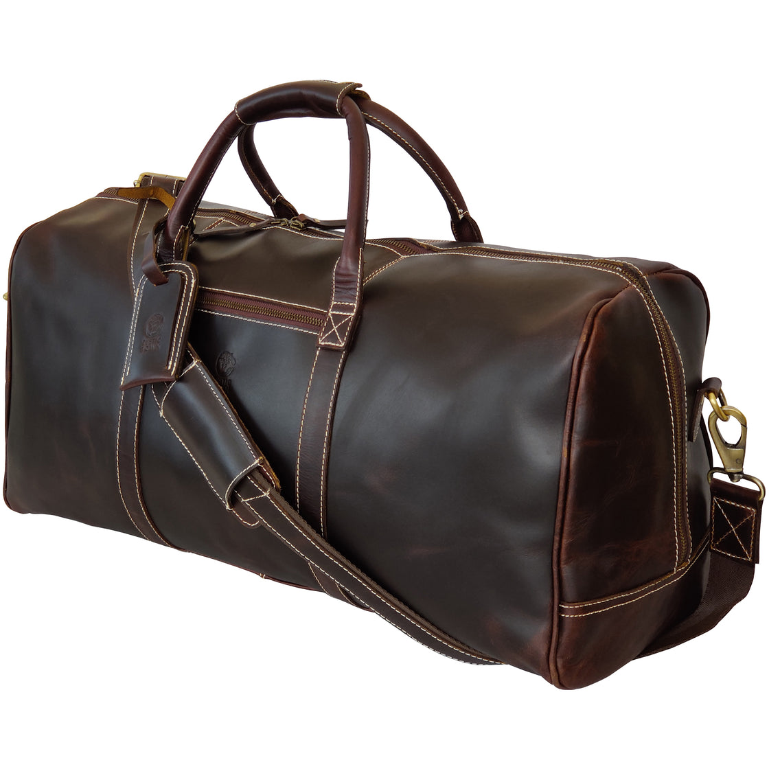 Roadstar Overnight Weekender Carry On Duffel Bag (24 Inches, Walnut Brown)