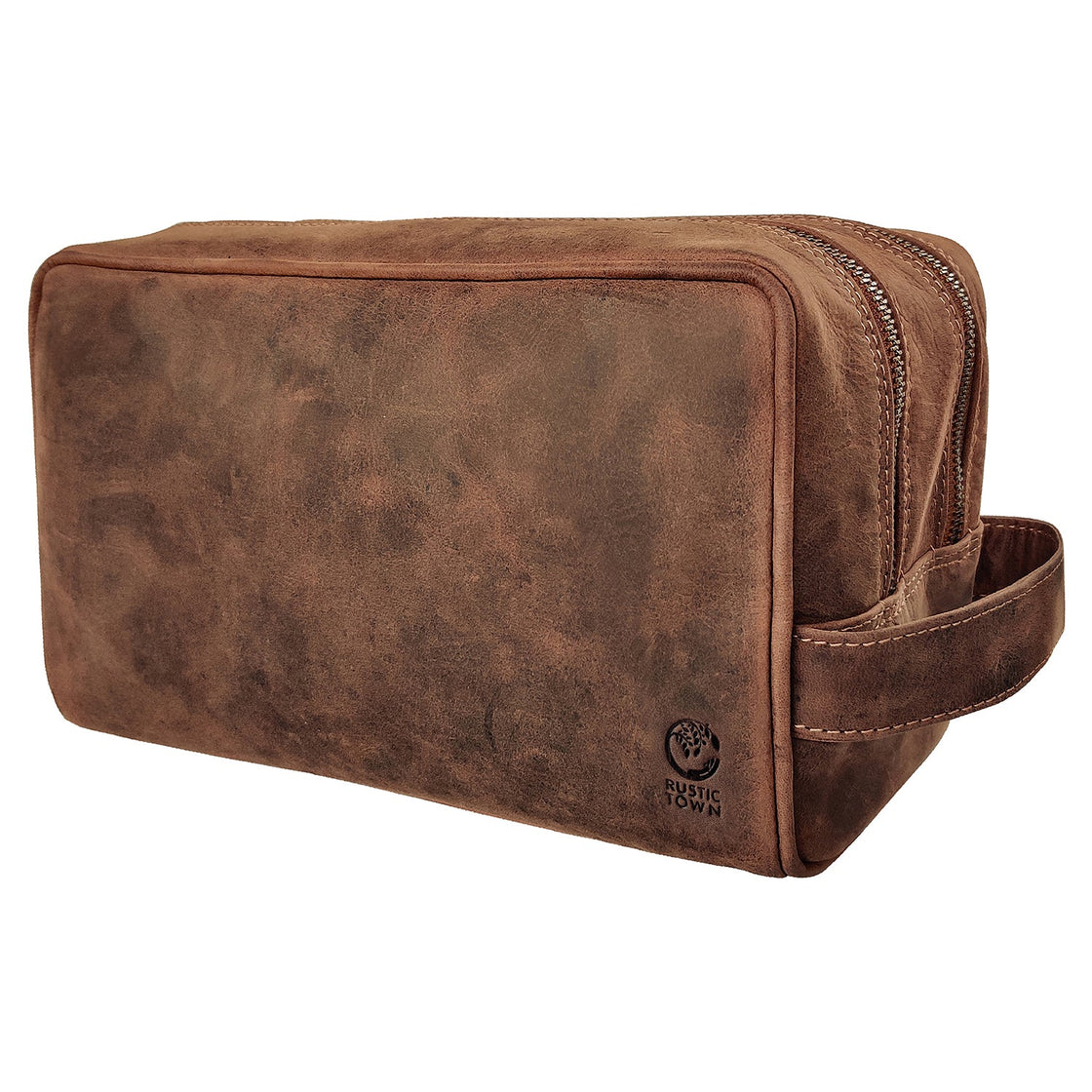 Johnny Handmade Leather Dopp Kit (Brown)