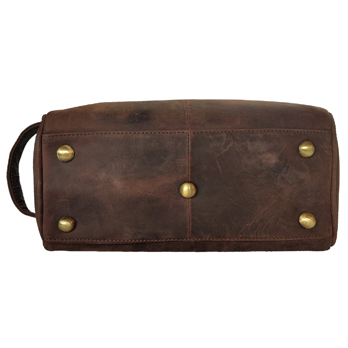 Johnny Men's Leather Travel Dopp Kit (Dark  Brown)