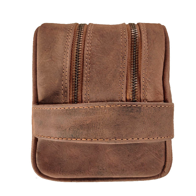 Johnny Handmade Leather Dopp Kit (Brown)