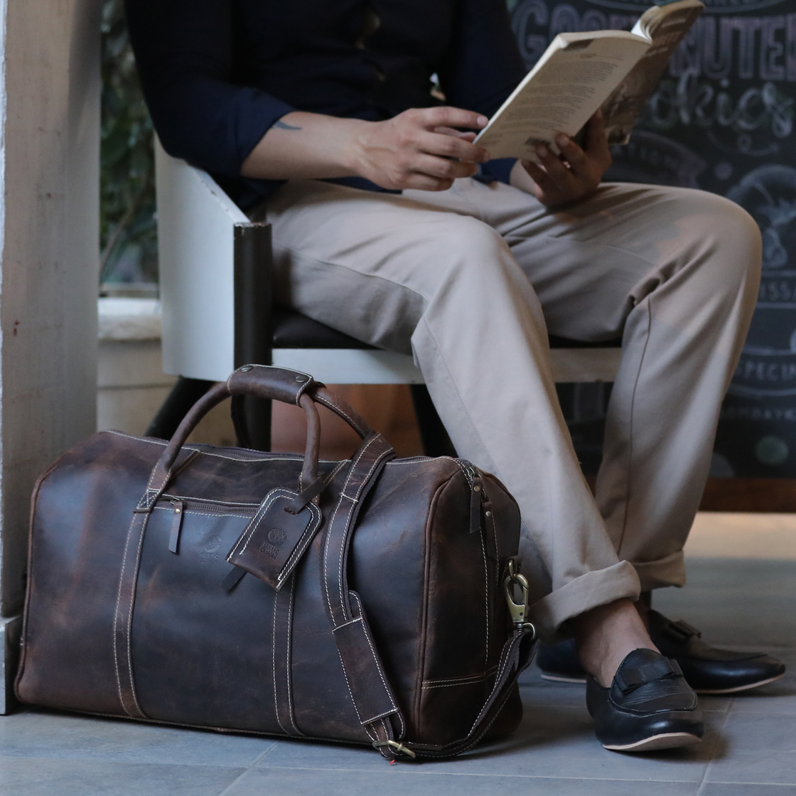 Sasha Carry On Leather Duffle Bag (Mulberry)