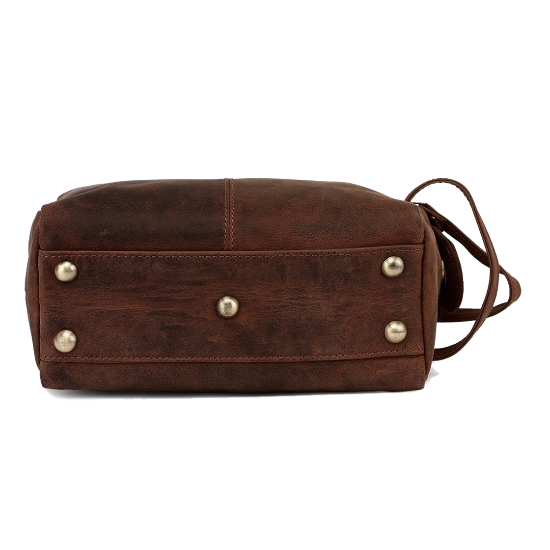 Hugh Leather Travel Shaving Bag (Dark Brown)