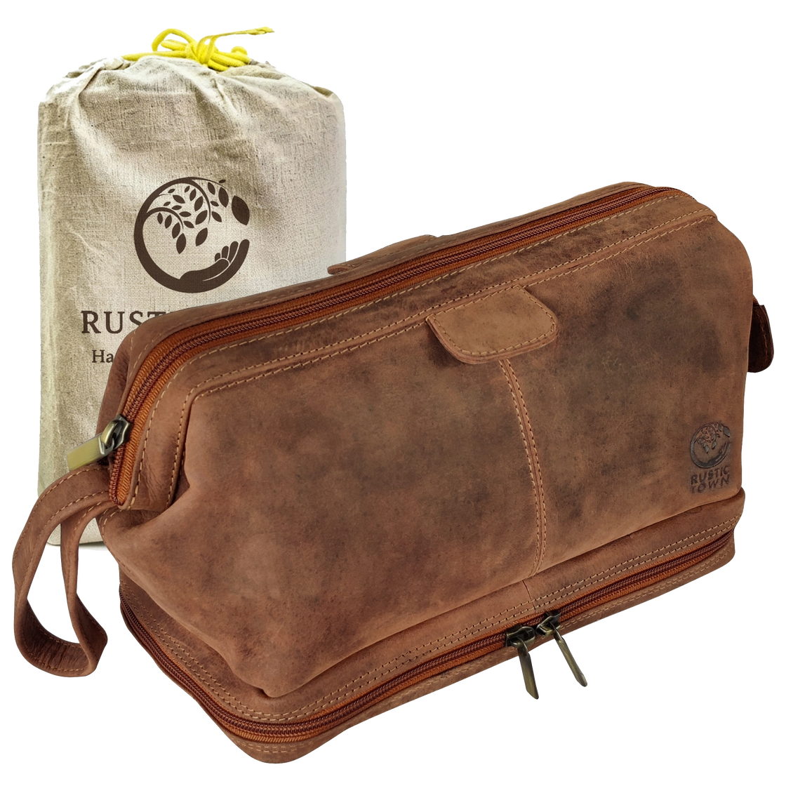 Megan Leather Travel Cosmetic Bag