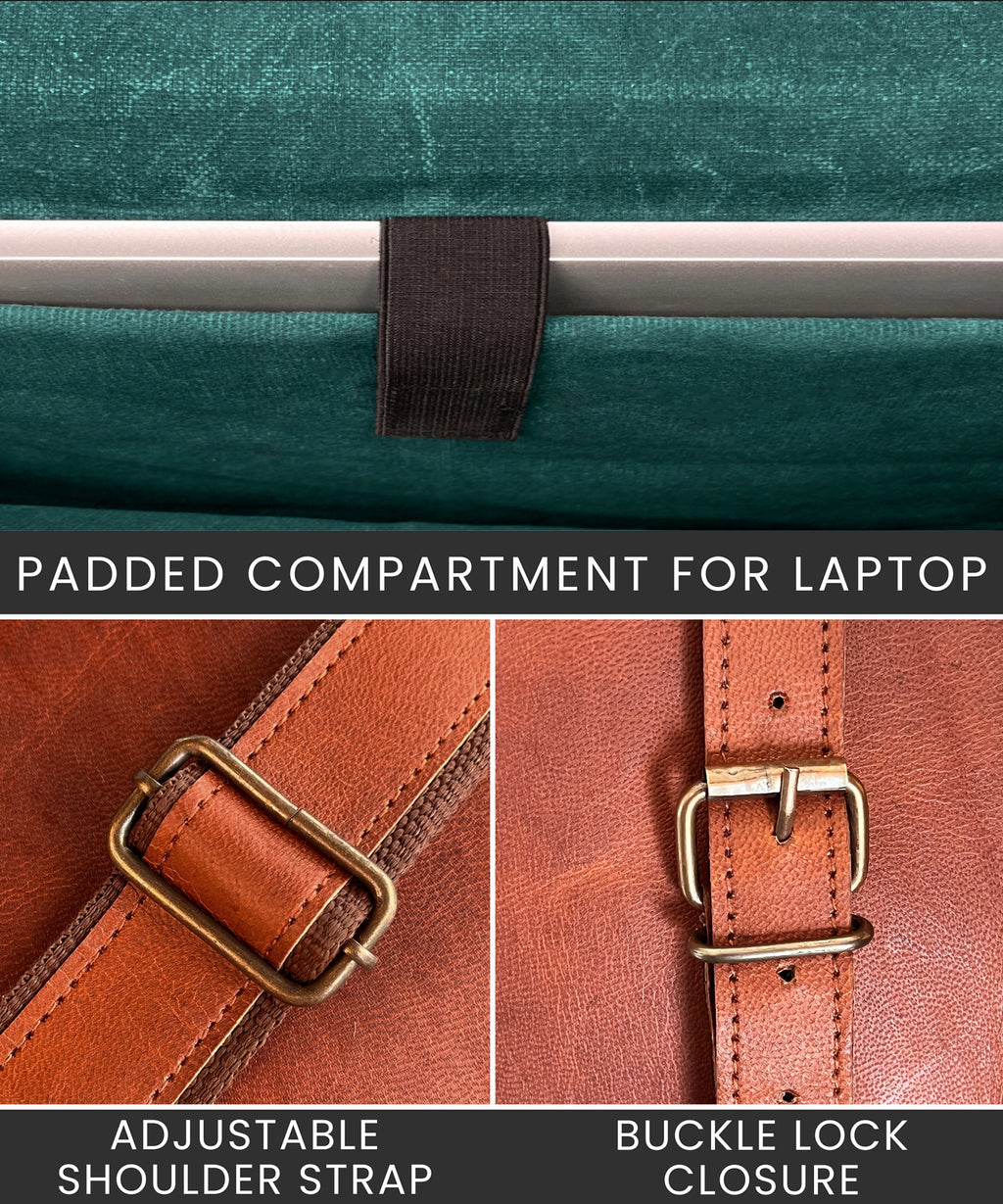 Scout Leather Laptop Messenger Bag (15 inch)