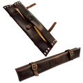 Pioneer Leather Chef's Knife Case Holder - 2 Knife Slots (Dark Brown)