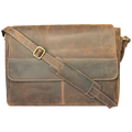 Maverick Leather Messenger Bag for Men - Travel Crossbody Laptop Satchel