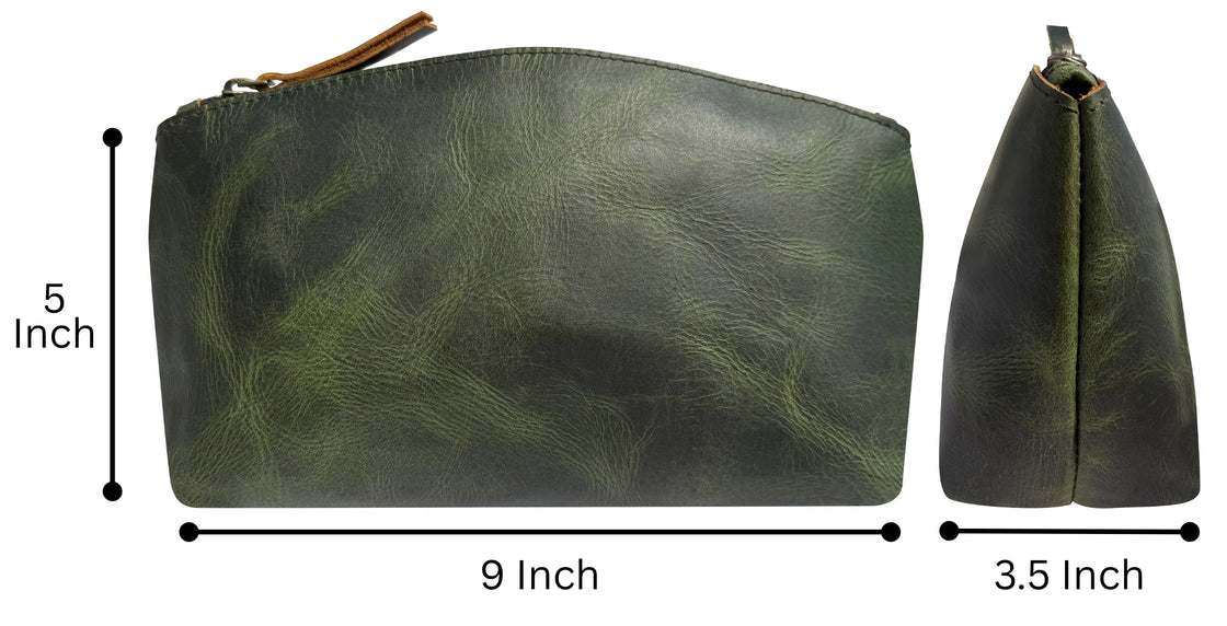 Sloane Leather Toiletry Bag for Men | Full Grain Travel Dopp Kit