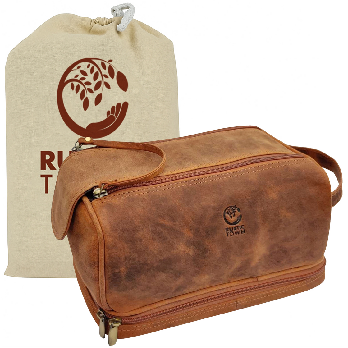 Sam's Stylish Leather Toiletry Bag