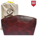Sloane Leather Toiletry Bag | Makeup Cosmetic Organizer