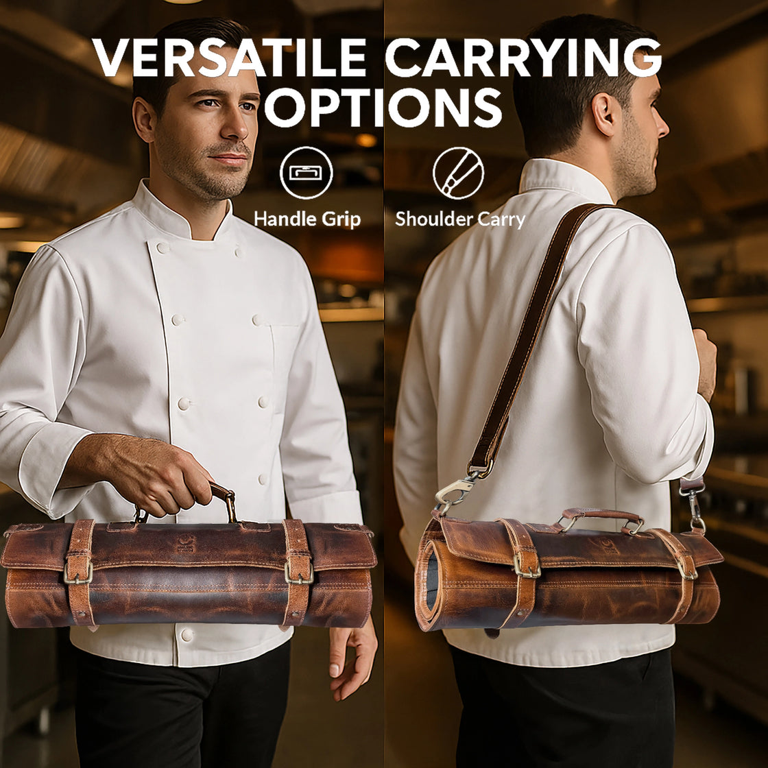 Koch Knife Roll( Dark Brown )