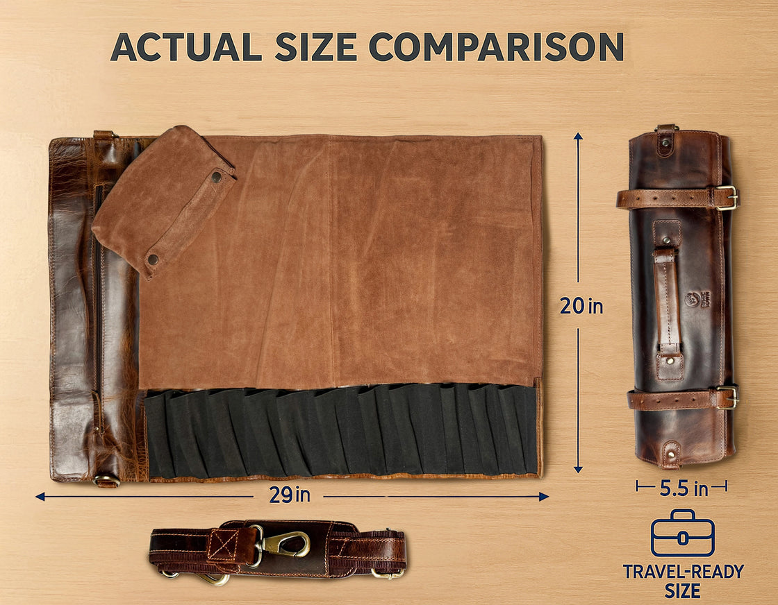 Koch Knife Roll( Dark Brown )