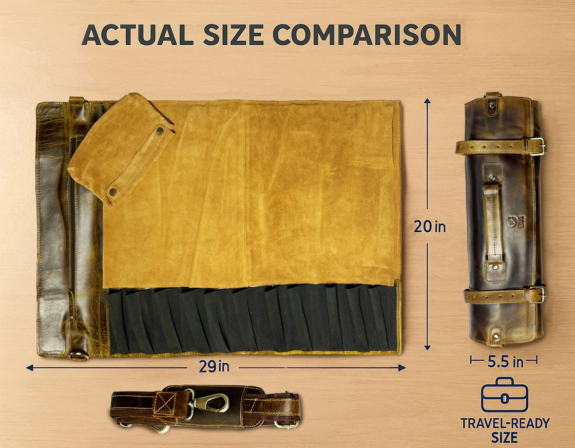 Koch Knife Roll- Tan(Brown)