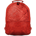 Leather Laptop Backpack for Women, Cherry