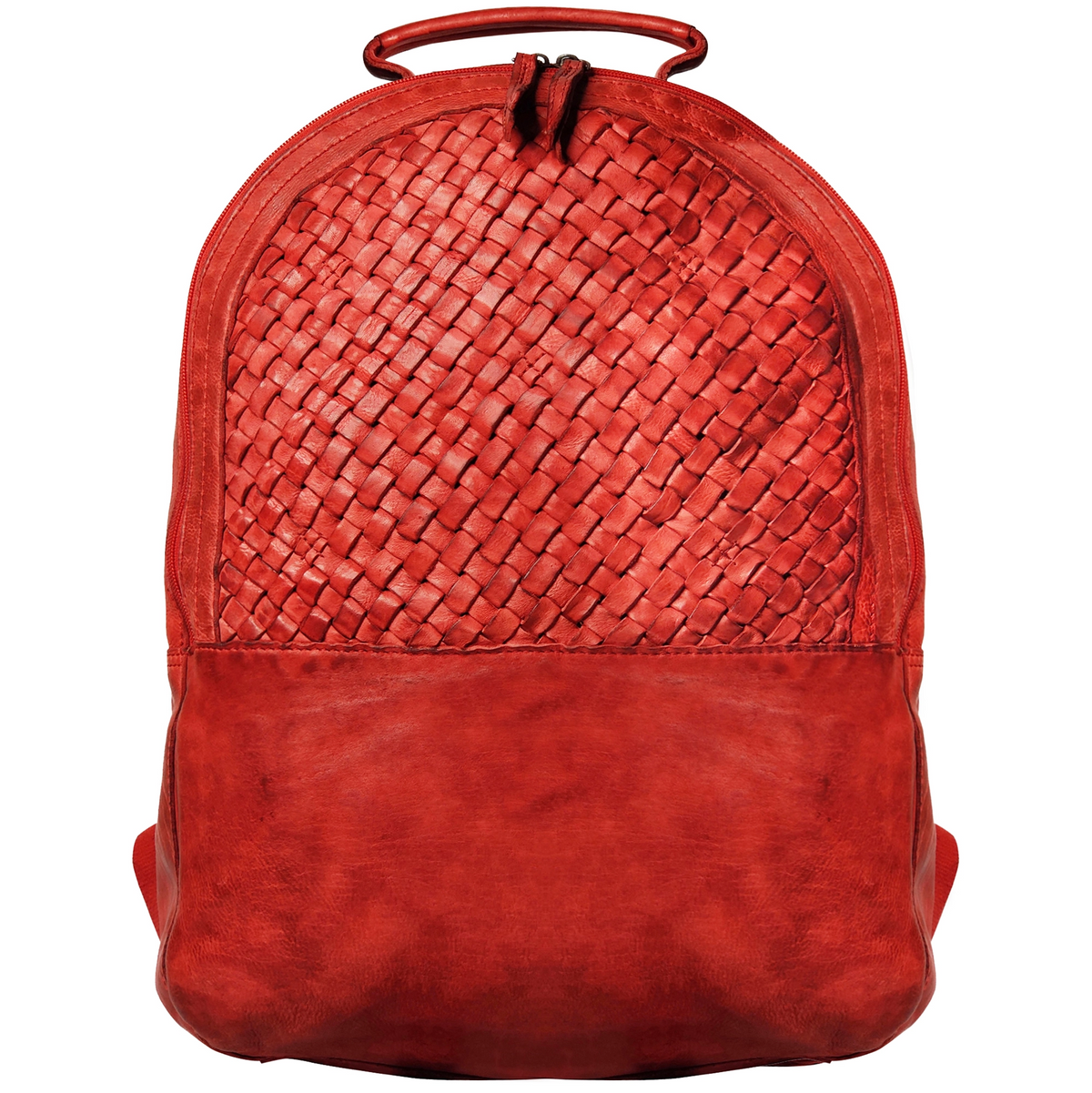 Leather Laptop Backpack for Women, Cherry