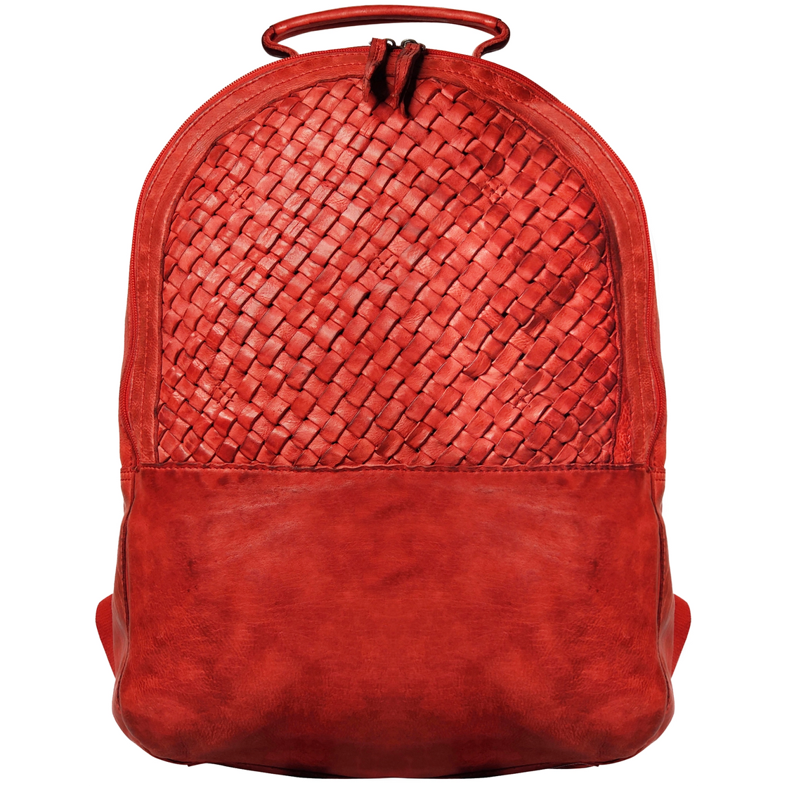 Leather Laptop Backpack for Women, Cherry