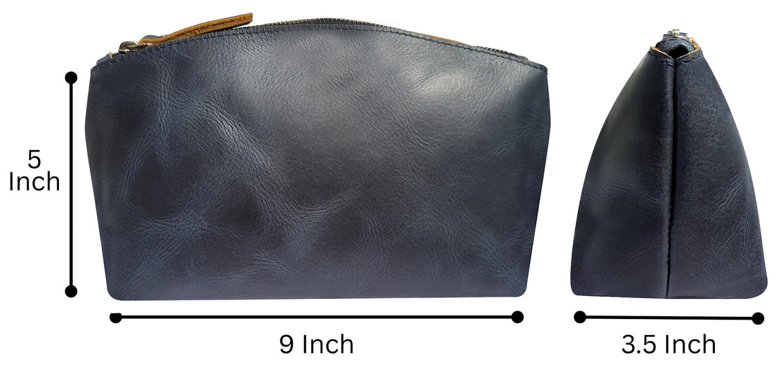 Sloane Leather Toiletry Bag for Men Women | Travel Dopp Kit