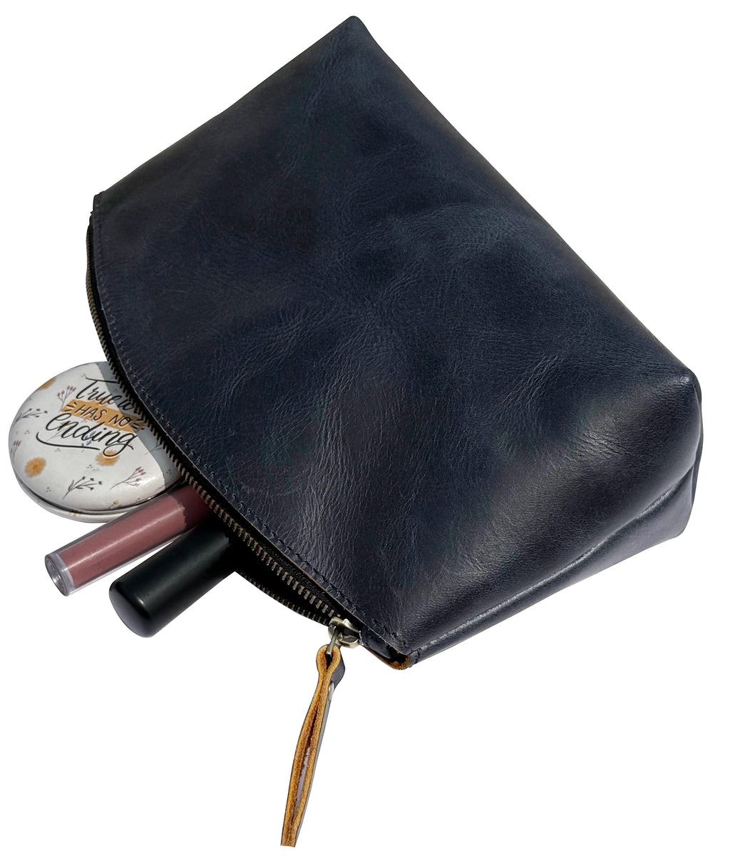 Sloane Leather Toiletry Bag for Men Women | Travel Dopp Kit