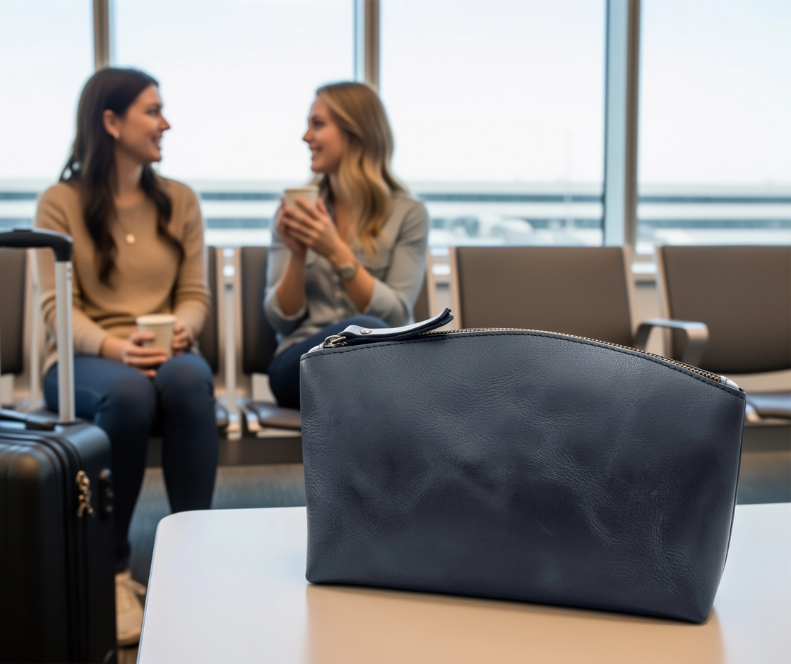 Sloane Leather Toiletry Bag for Men Women | Travel Dopp Kit