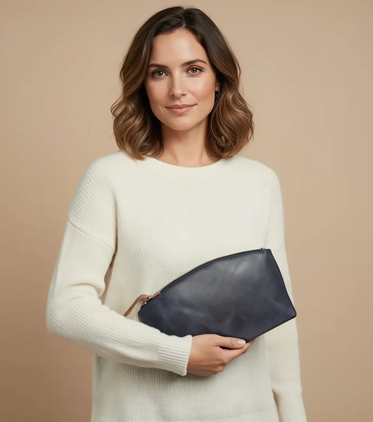 Sloane Leather Toiletry Bag for Men Women | Travel Dopp Kit
