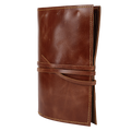 Archie Handcrafted Full-Grain Leather Pencil Roll Up Case for Men Women
