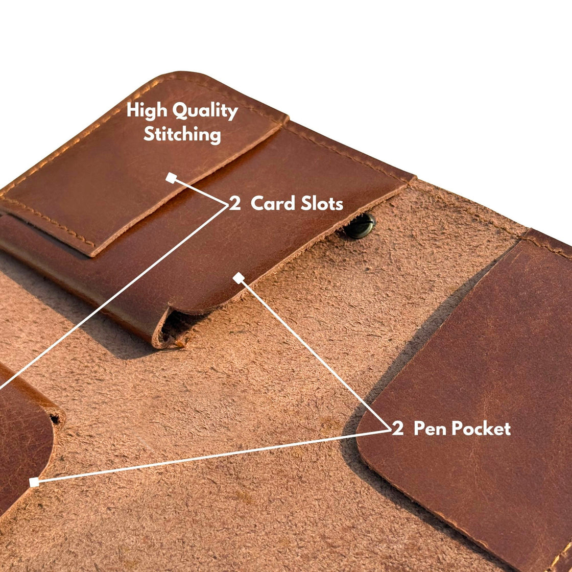 Theo Leather Pen Pencil Case | Handcrafted Artist Tool Organizer