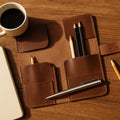 Theo Leather Pen Pencil Case | Handcrafted Artist Tool Organizer
