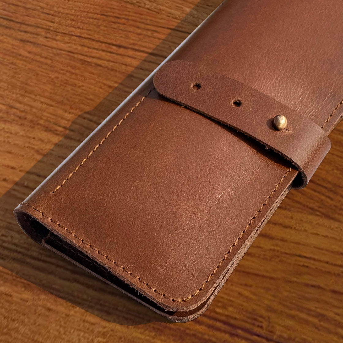 Theo Leather Pen Pencil Case | Handcrafted Artist Tool Organizer