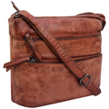 Leather Crossbody Bag for Women, Brick Red