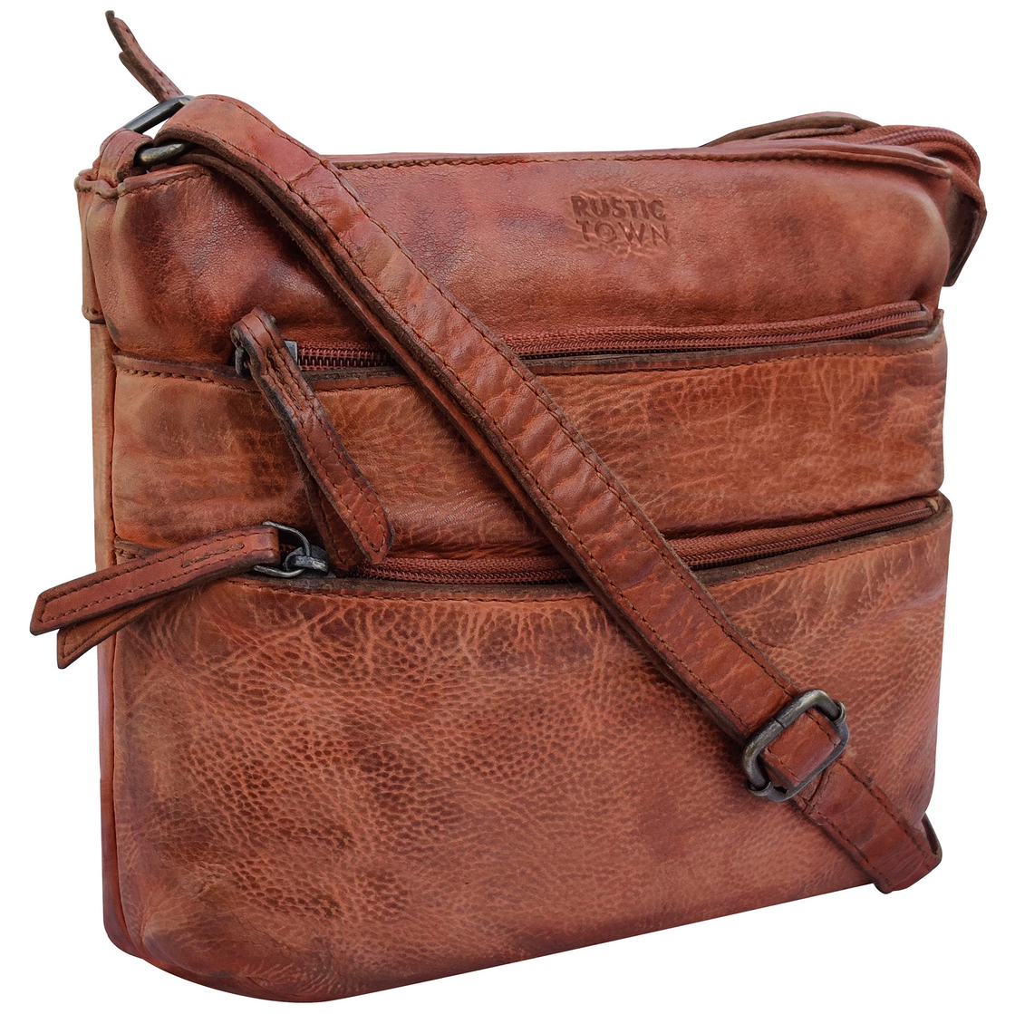 Leather Crossbody Bag for Women, Brick Red