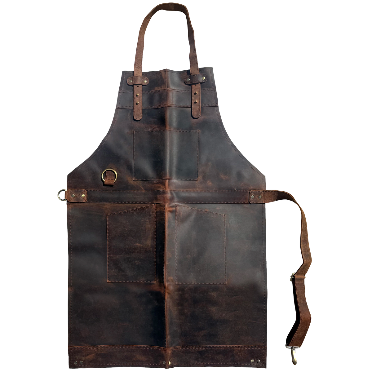 Bennett Premium Leather Apron for Men - Heavy Duty Workshop Grade