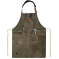Brooks Kuche Leather BBQ Grill Apron Woodworking Shop Tool Apron (Gray)