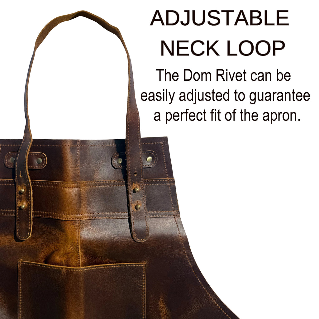 Bennett Full-Grain Buffalo Leather Apron - Professional BBQ & Workshop
