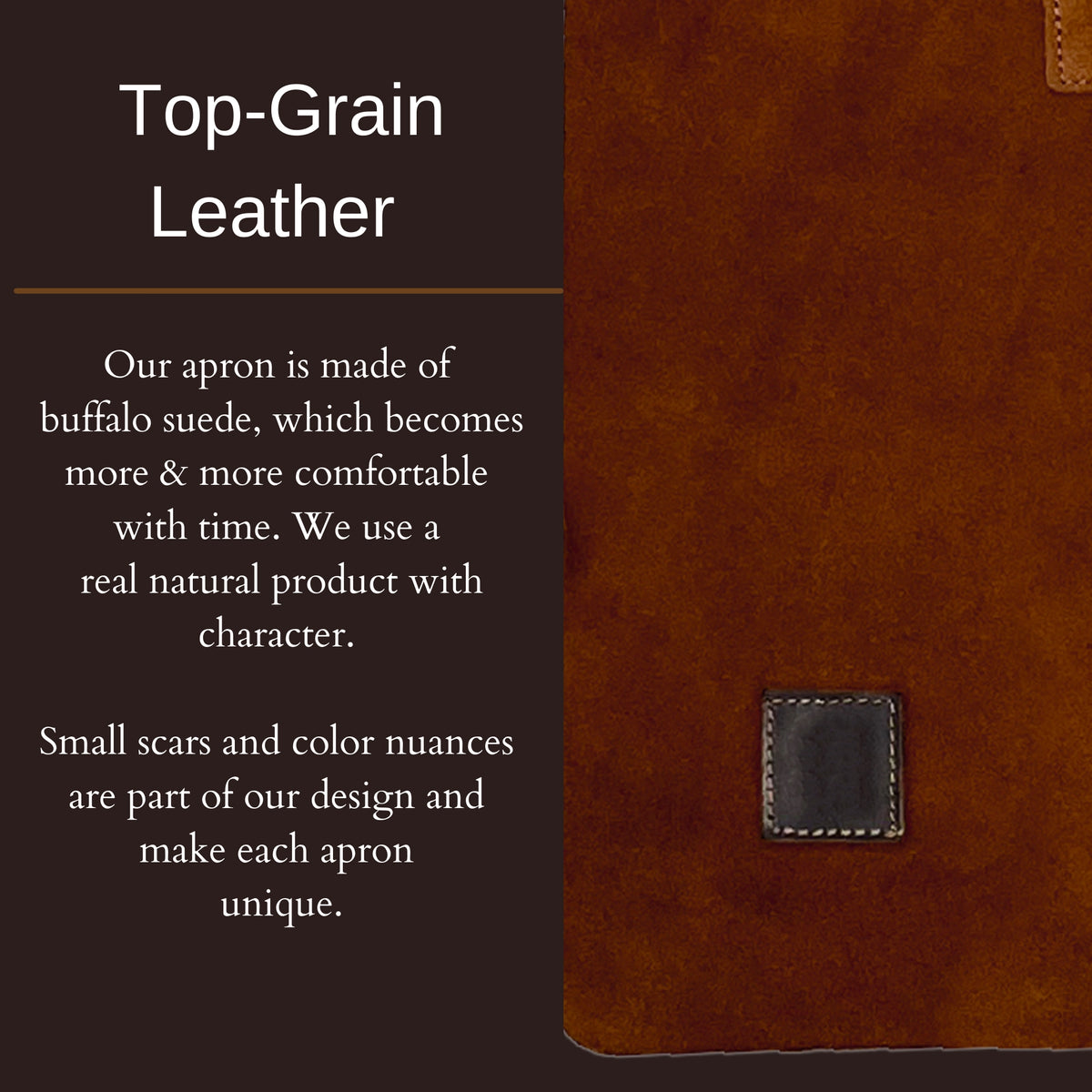 Kuche Natural Leather Grill Apron