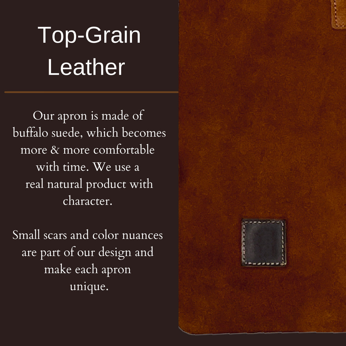 Kuche Natural Leather Grill Apron