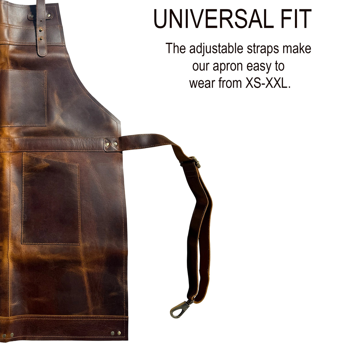 Bennett Full-Grain Buffalo Leather Apron - Professional BBQ & Workshop