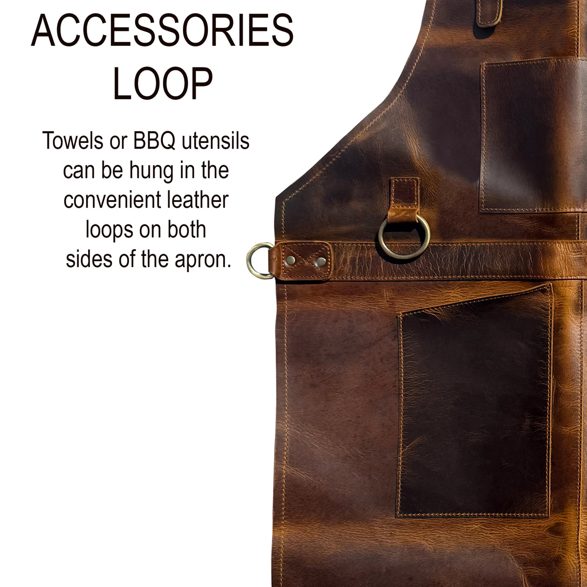 Bennett Full-Grain Buffalo Leather Apron - Professional BBQ & Workshop