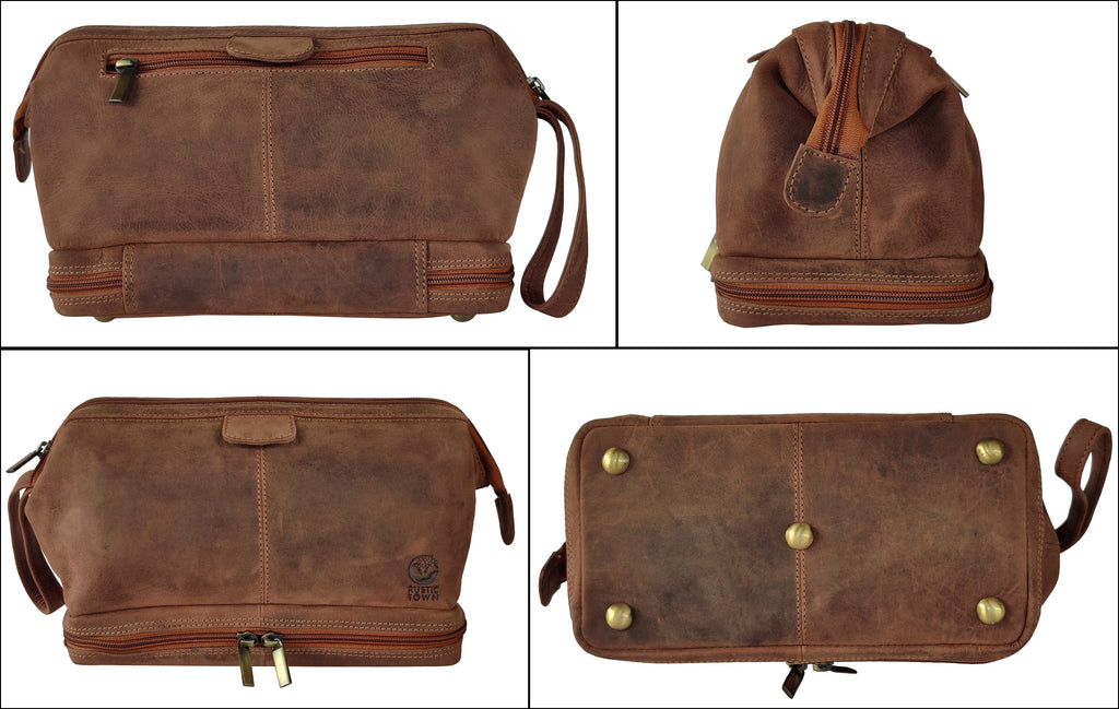 Megan Leather Travel Cosmetic Bag