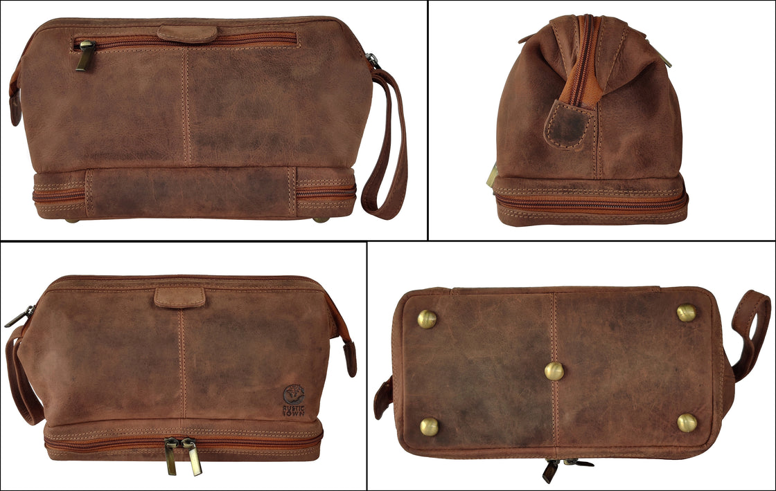 Megan Leather Travel Cosmetic Bag