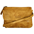 Leather Sling Bag Wristlet Clutch for Women, Ocher