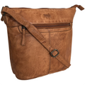 Leather Sling Bag for Women, Cognac