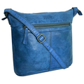 Leather Sling Bag for Women, Petrol Blue