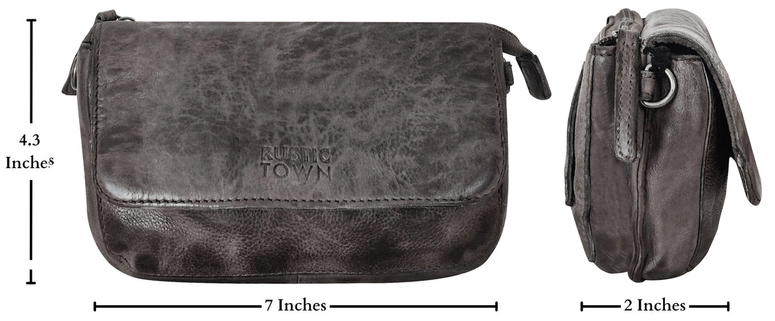 Leather Wallet Travel Purse Waist Bag for Women, Taupe