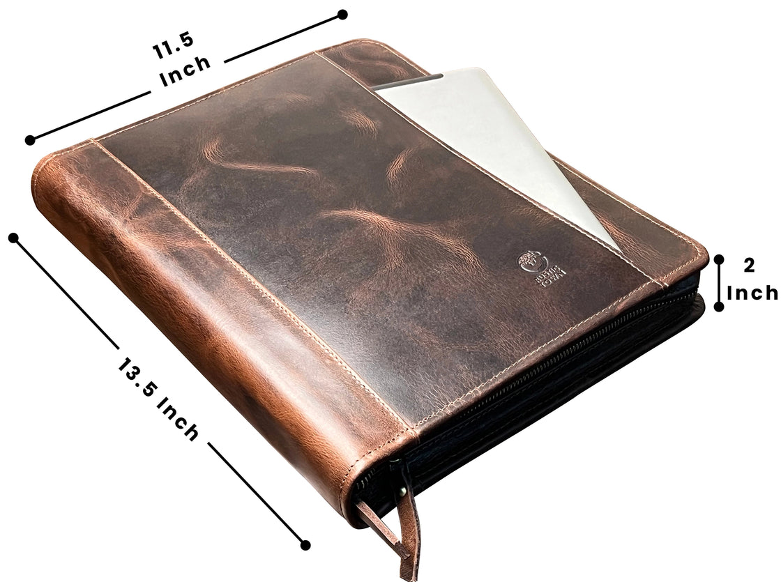 Kingsman Business Leather Portfolio (Walnut/Mulberry)