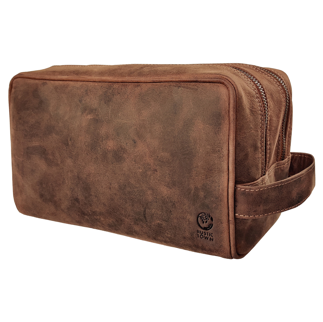 Johnny Handmade Leather Dopp Kit (Brown)