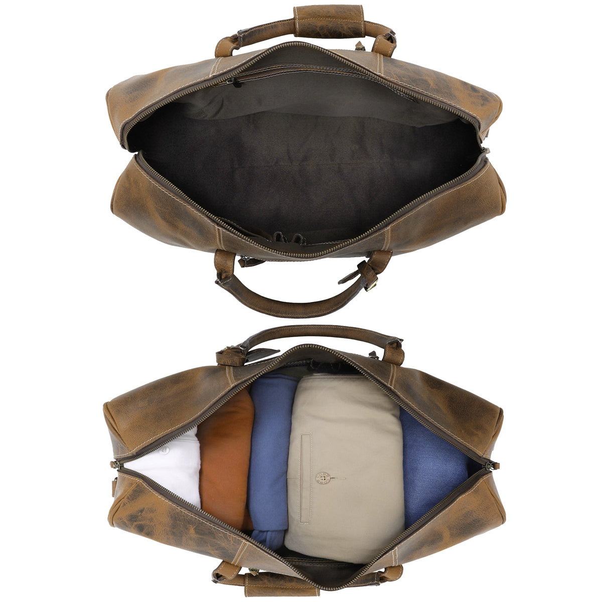 Sasha Travel Duffle Bag (Brown)