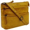 Leather Crossbody Bag for Women, Ocher