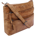 Leather Crossbody Bag for Women, Cognac