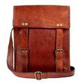 Zeus 11" Leather Crossbody iPad Tablet Messenger Bag