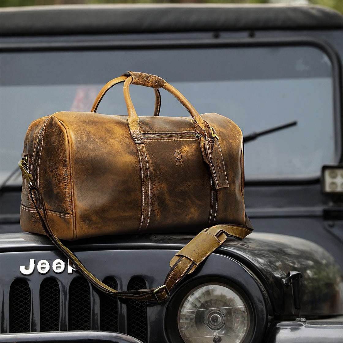 Sasha Travel Duffle Bag (Brown)