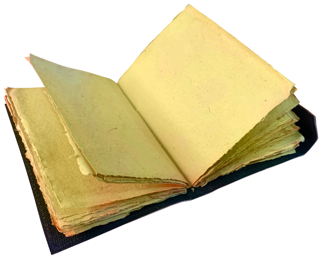 Leather Bound Journal - Vintage 7 Stone Journal with Lock - Book of Shadow Handmade Antique Deckle Edge Paper